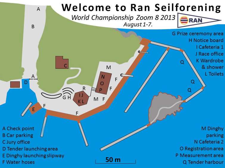 Map over race harbour